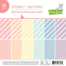 Cargar imagen en el visor de la galería, Stripes &#39;n sprinkles petite paper pack - Lawn Fawn
