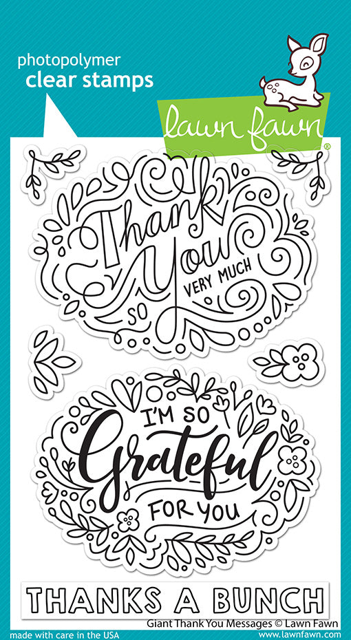 Giant thank you messages  (sello y troquel) - Lawn Fawn