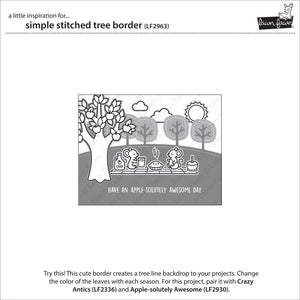 Simple stitched tree border -   Lawn Fawn