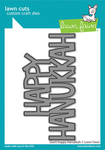 Giant happy hanukkah-   Lawn Fawn