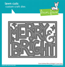 Cargar imagen en el visor de la galería, Giant outlined merry &amp; bright-   Lawn Fawn
