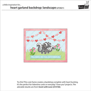 Heart garland backdrop: portrait -   Lawn Fawn