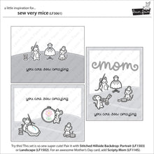 Cargar imagen en el visor de la galería, Sew very mice ( sello y troquel) - Lawn Fawn
