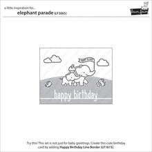 Cargar imagen en el visor de la galería, Elephant parade ( SELLO Y TROQUEL)- Lawn Fawn
