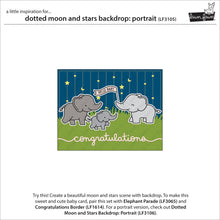 Cargar imagen en el visor de la galería, Dotted moon and stars backdrop: landscape - Lawn Fawn
