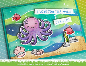 Ocean wave stencils - Lawn Fawn