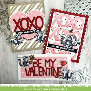 Quilted heart backdrop: portrait- Lawn Fawn