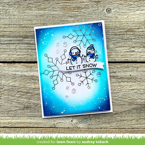 Snowflake duo hot foil plates- Lawn Fawn