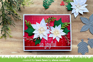 Stitched poinsettia- Lawn Fawn