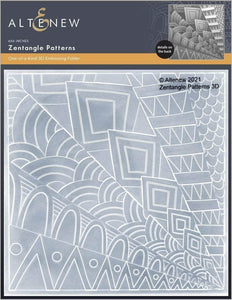 Zentangle Patterns 3D Embossing Folder  - Altenew